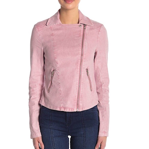 Level 99 Blush Brooklyn Moto-Jacket - Picture 2 of 8